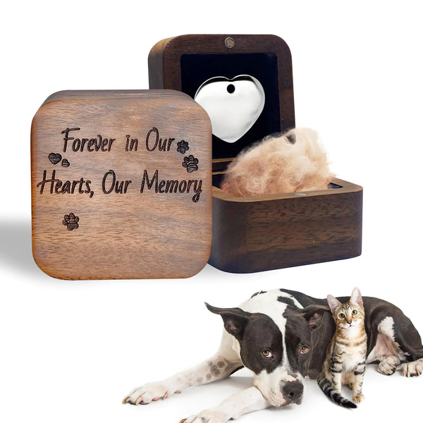 Walnut Wood Pet Memorial Box