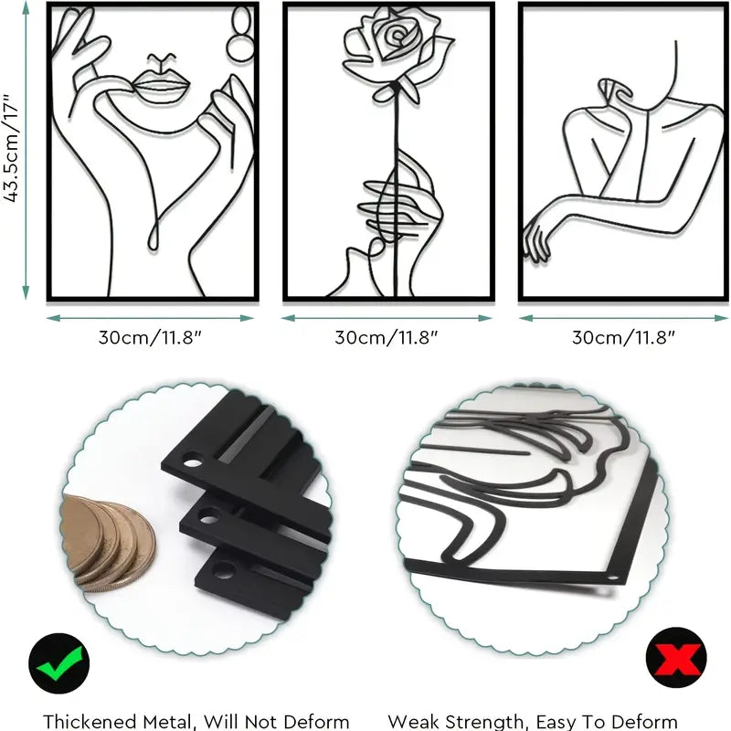 Contemporary Metal Silhouette Wall Art