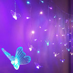 Butterfly Twinkle Curtain Lights with Remote