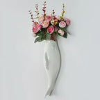 Modern Art Ceramic Goldfish Wall Vase