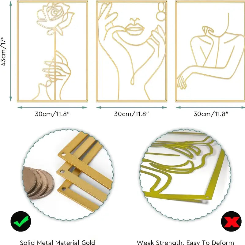 Contemporary Metal Silhouette Wall Art